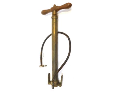 A Dunlop double action pump, with badge, 53cm high.
