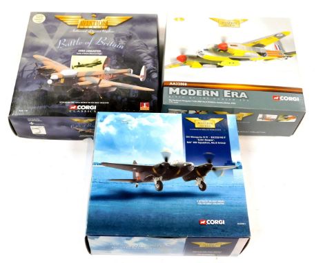 Corgi 1:75 scale The Aviation Archive diecast planes, comprising a De Havilland Mosquito B4 IV - DK333/HSF Grim Reaper RAF 10