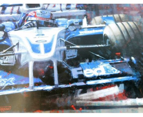 After Juan Carlos Ferrigno.  Juan Pablo Montoya, BMW Williams F1 Team 2002, limited edition print 423/500, 58cm x 70cm.
