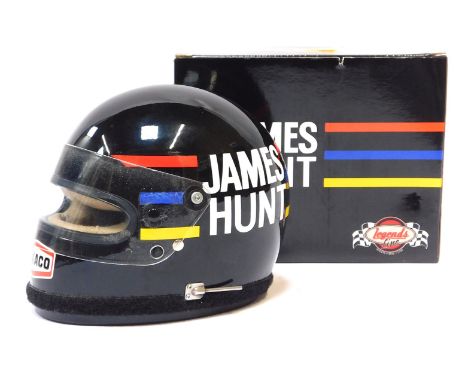 A Legends Line miniature James Hunt 1976 helmet, 1:2 scale, boxed.