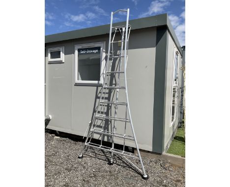 Aluminium Tripod platform ladder - THIS LOT IS TO BE COLLECTED BY APPOINTMENT FROM DUGGLEBY STORAGE, GREAT HILL, EASTFIELD, S