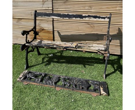 Cast iron child's garden bench, for restoration - THIS LOT IS TO BE COLLECTED BY APPOINTMENT FROM DUGGLEBY STORAGE, GREAT HIL