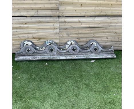 Two Victorian carved painted pine architectural fascias - THIS LOT IS TO BE COLLECTED BY APPOINTMENT FROM DUGGLEBY STORAGE, G