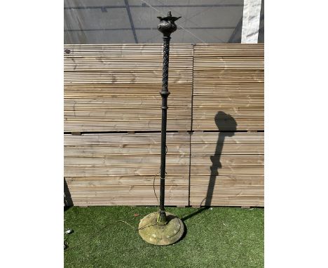 Cast iron black painted street lamp converted in to floor lamp  - THIS LOT IS TO BE COLLECTED BY APPOINTMENT FROM DUGGLEBY ST
