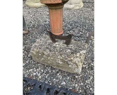 Small cast iron pub table, bronze eagle, boot scraper, table and other ornaments  - THIS LOT IS TO BE COLLECTED BY APPOINTMEN