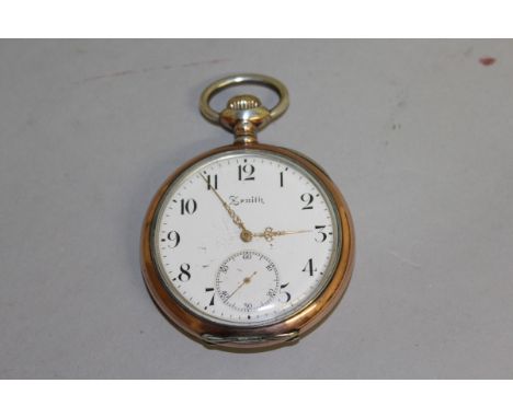 A GENTLEMAN'S ZENITH SILVER POCKET WATCH.