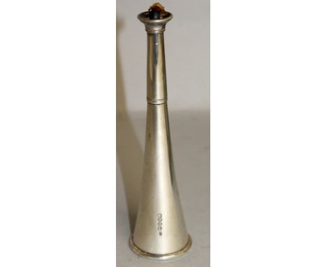 A VICTORIAN NOVELTY COACHING HORN LIGHTER.  7ins long. London 1887.  Maker: J.B.
