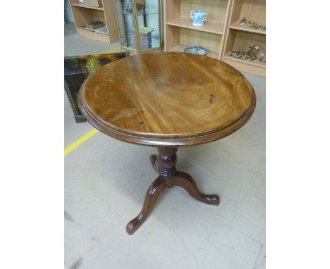 Small mahogany side table on tripod base