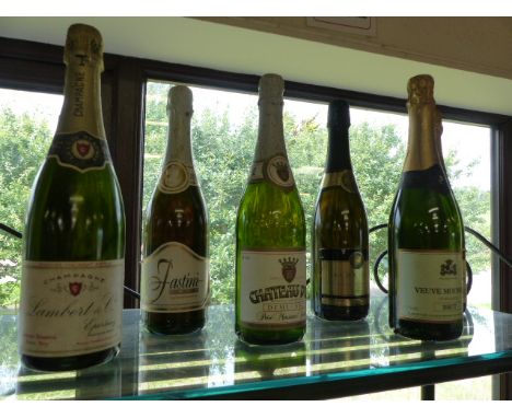 Collection of Some vintage sparkling Wines - Pol Aime Brut, Aldridge Australian sparkling wine, Veuve Mousseux Brut, Lambert 