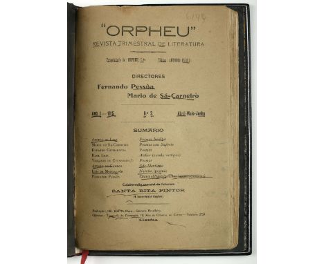 ORPHEU: revista trimestral de literatura / direcção: Portugal - Luiz de Montalvôr; Brazil - Ronald de Carvalho [nº 1]; direct
