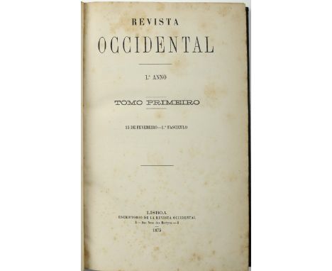QUEIRÓS, José Maria Eça de.- [O crime do Padre Amaro].- Revista Occidental: publicação quinzenal.- 1º fascículo, 1º anno, tom