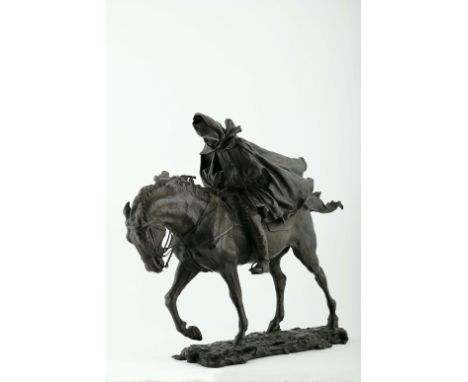 "Le Voyageur", bronze sculpture, French, signed E MEISSONIER - probably Jean Louis Ernest Meissonnier (1815-1891), casting ma