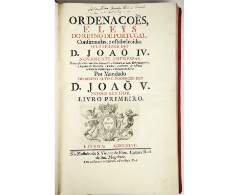 ORDENAÇÕES e leys do Reyno de Portugal confirmadas e estabelecidas por D. João IV.- Novamente impressas, e accrescentadas com