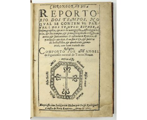 FIGUEIREDO, Manuel de.- CHRONOGRAPHIA | REPORTO- | RIO DOS TEMPOS, NO | QVAL SE CONTEM VI. PAR- | TES, S. DOS TEMPOS: ESPHERA