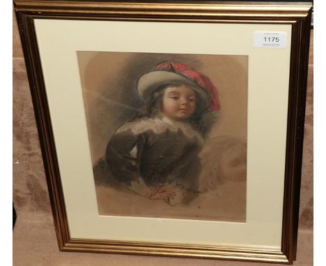 Frederick Goodall RA (1822-1904) Study of child of Charles I and Queen Henrietta Maria  Signed, mixed media, 28cm by 21cm  Th