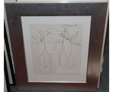 After Pablo Picasso (1881-1973) ''Françoise with Garland'' Number 806/1,000, giclee print, 52cm by 43cm Sold together with th
