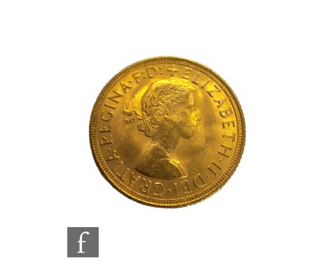 An Elizabeth II 1974 sovereign, reverse St George &amp; Dragon. 