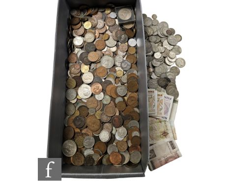 Various George V to George VI coins including halfcrowns, florins, shillings and sixpences, also a large quantity of nickel a