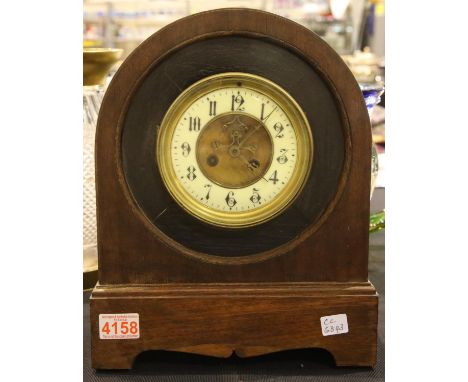 Arch topped mantel clock with visual escapement. Not available for in-house P&amp;P, contact Paul O'Hea at Mailboxes on 01925