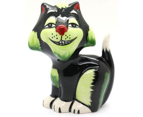 Lorna Bailey cat Growler, H: 14 cm. P&P Group 2 (£18+VAT for the first lot and £3+VAT for subsequent lots)Condition Report: N