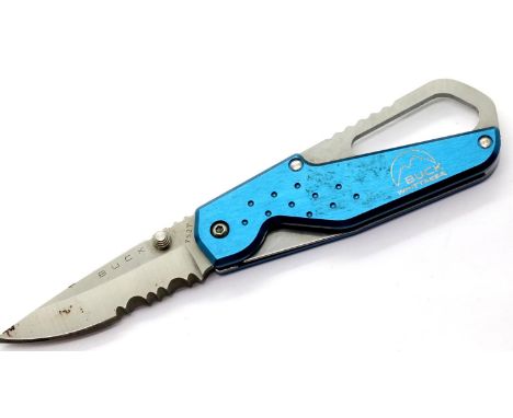 Buck Whittaker folding knife with shackle. (blade length 6 cm) P&amp;P Group 2 (£18+VAT for the first lot and £3+VAT for subs