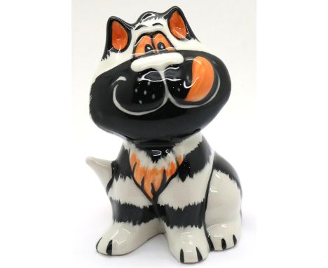 Lorna Bailey cat Delicious, H; 12 cm. P&P Group 2 (£18+VAT for the first lot and £3+VAT for subsequent lots)Condition Report: