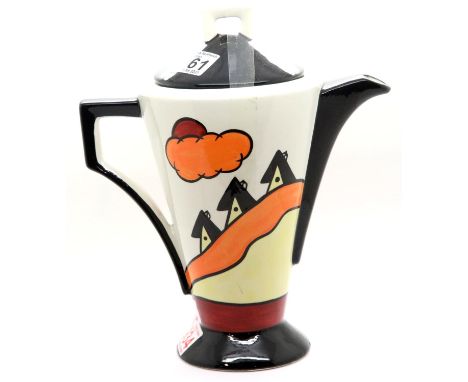 Lorna Bailey coffee pot in the Somerville pattern, H: 28 cm. P&P Group 3 (£25+VAT for the first lot and £5+VAT for subsequent