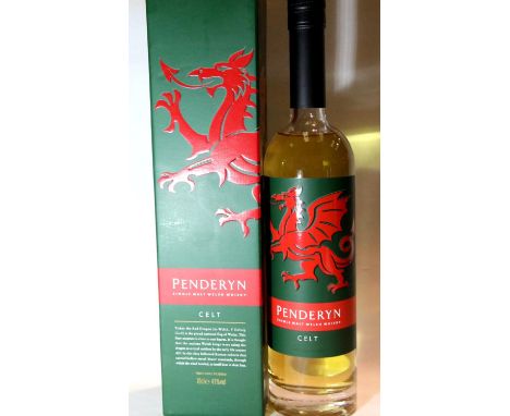 Boxed bottle of Penderyn Welsh whisky. P&amp;P Group 3 (£25+VAT for the first lot and £5+VAT for subsequent lots) 