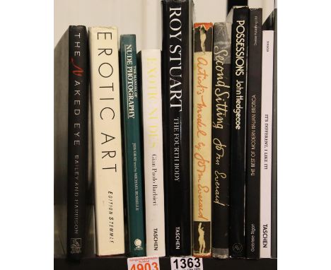 Shelf of erotic photography books. P&amp;P Group 3 (£25+VAT for the first lot and £5+VAT for subsequent lots) 