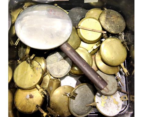 Box of mainly mantel clock pendulums. P&amp;P Group 3 (£25+VAT for the first lot and £5+VAT for subsequent lots) 