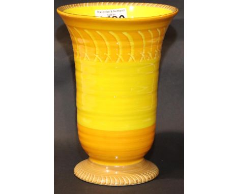 Shelley large Harmony trumpet vase, H: 21 cm. P&P Group 3 (£25+VAT for the first lot and £5+VAT for subsequent lots)Condition