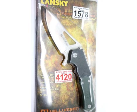 Lansky Responder X9 quick action knife, blade L: 11 cm. P&amp;P Group 2 (£18+VAT for the first lot and £3+VAT for subsequent 