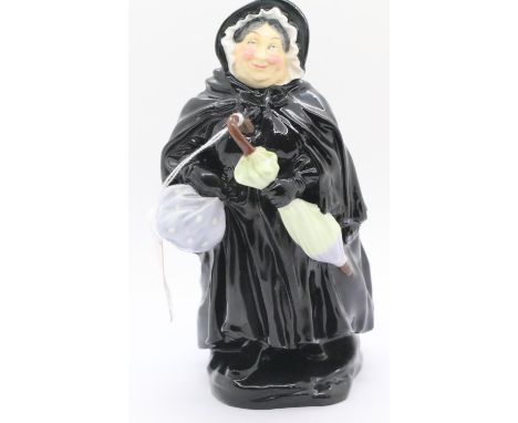 Royal Doulton figurine Sairey Gamp HN 558, H: 18 cm. P&P Group 2 (£18+VAT for the first lot and £3+VAT for subsequent lots)Co