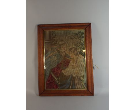A 19th Century Maple Framed Tapestry, The Prodigal Son, 57cm high 