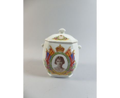 A Maling Rington's Tea Coronation Tea Caddy 1937