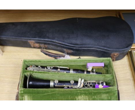A violin and clarinet