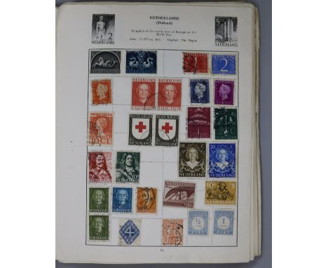 A Cardinal All World stamp album including commonwealth issues and an album of F.D.C's and loose