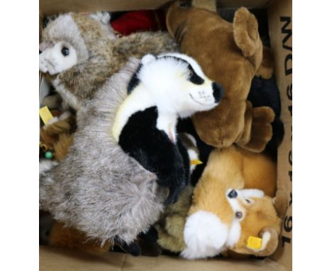 A Collection of Steiff stuffed toy animals
