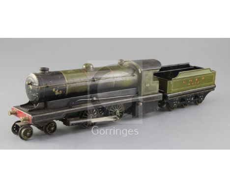 A Bowman live steam O gauge 4-6-0 tender locomotive, LNER 4472, green livery, overall 49cm, both with original boxes
