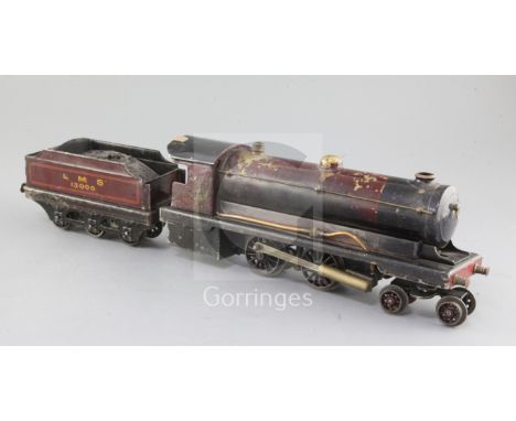 A Bowman live steam O gauge 4-4-0 locomotive, number 13000, LMS crimson livery, 49cm