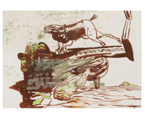 NEO RAUCH (B. 1960)Ohne Titel 2007 signed and dated 07; inscribed W1 07/020 on the reverseoil and ink on paper20.9 by 29.6 cm