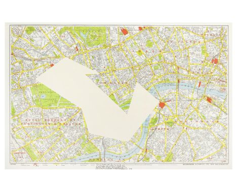 SOL LEWITT (1928-2007)R706 Map of London with the area between the underground stations at Marble Arch, St. James Park, Leice