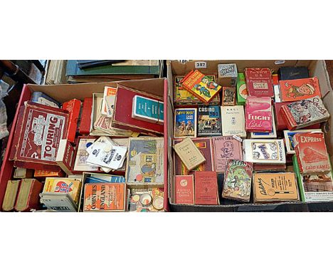 Large quantity of vintage card games, playing cards etc