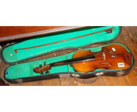 Vintage Violin and Bow, in case