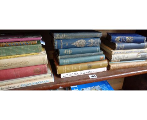 Shelf of assorted poetry books