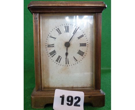Brass carriage clock (A/F)