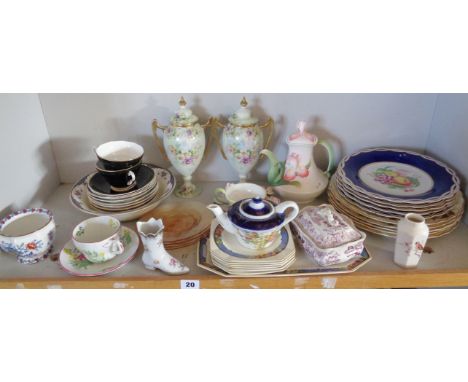 Shelf of assorted china