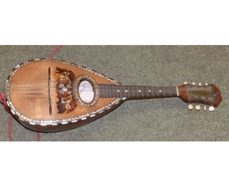 An old mandolin – 'Stridente, Napoli' – a/f