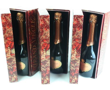 3 Bottles Champagne Laurent Perrier 'Grande Siecle' Cuvee Alexandra Rose Vintage 1988 (levels at less than 1cm - in perfect c