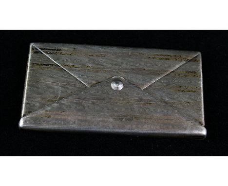 A silver card holderIn the form of an envelope, with engine turned detail, vacant cartouche, by Deakin & Francis Ltd., Birmin
